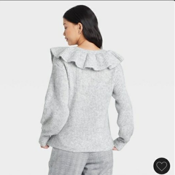 A New Day Ruffled Neck Sweater NWOT - Picture 2 of 7